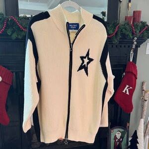 Aelfric Eden Black and Cream Star Cardigan